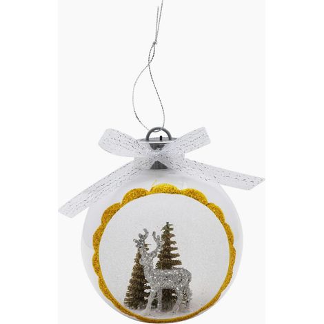Boule de renne lumineuse  10 x 8 x 12 cm