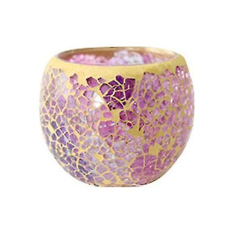 Bougie en verre mosaïque (1 pièce) (1/3)
