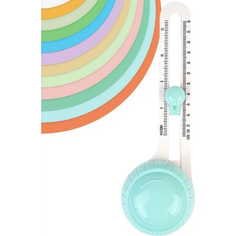 Coupeur de Papier Circulaire,Cutter Papier Portable Rotatif,Couteau de Coupe Rond en Plastique pour les Projets avec Scrapbooking,Creation des Cartes,DéCoupe Simple et Rapide,Vert (1/5)