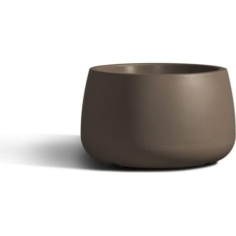 Jardinière ronde en résine TITANO, diamètre de 95 cm. - Colore: Bronzo