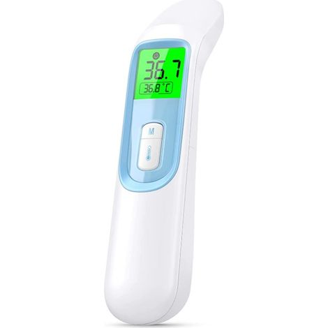 Stirnthermometer für Erwachsene, kontaktloses Infrarot-Thermometer, medizinisches Stirn- und Ohrthermometer mit Fieberalarm, schnelle Messung, Speicherfunktion, für Babys und Erwachsene (1/5)