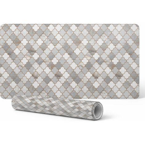 Alfombrilla protectora para escritorio/mesa con mosaico arabesco, 120x60 cm.