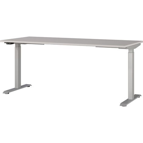 Schreibtisch 180cm, elektrisch höhenverstellbar, kaschmir/silber, JESOLO-01 (1/4)