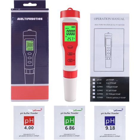 [JAMAIS UTILISÉ]Testeur numérique de qualité PH/TDS/EC/température, analyseur pour eau, piscines, aquariums (1/5)