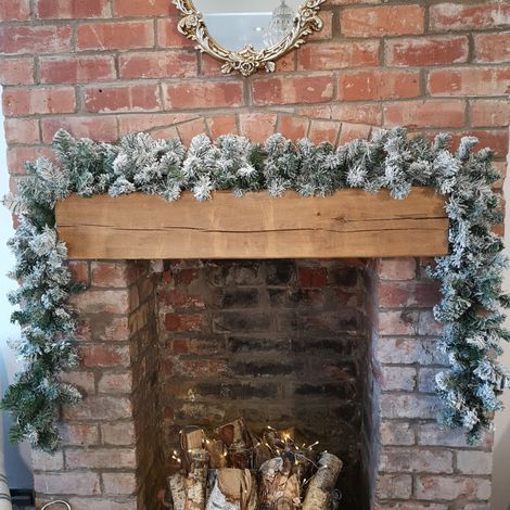 30 x 270cm 9ft Kaemingk Luxury Green Christmas Imperial Garland Snowflocked (1/5)
