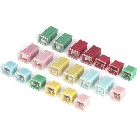 20 pièces ensemble de fusibles Rectangle fusible de tableau de bord 20A 30A 40A 50A 60A pour voiture japon et états-unis (1/5)