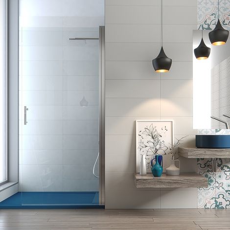 Receveur de douche résine denim 80x120, Kristal (1/3)