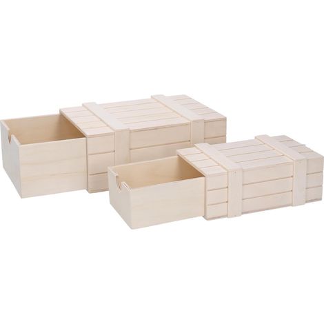 Scatola legno 1-2 naturale cm20x14h8,3