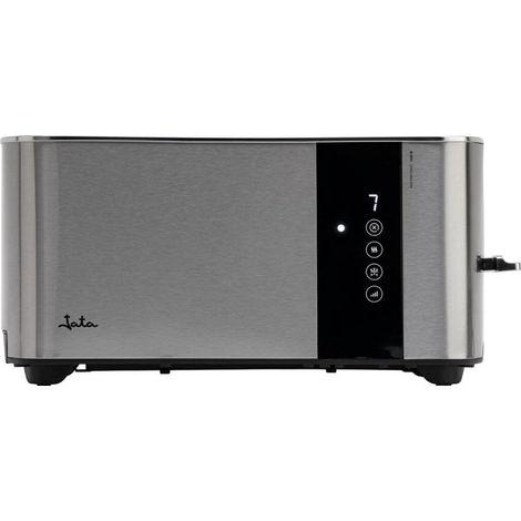 Tostadora digital JATA JETT1146, acero inoxidable, ranura larga, doble, 1400 W, 7 niveles de tostado, pantalla táctil, funciones (1/5)