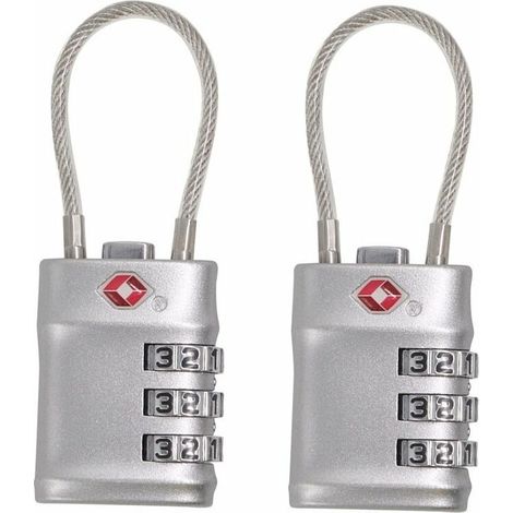 [Lot de 2] Cadenas à bagages homologués TSA, cadenas de sécurité Diyife à 3 chiffres, cadenas à combinaison, cadenas à code pour valises, sacs de voyage, etc. (1/4)