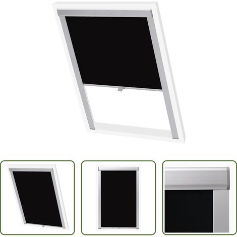 vidaXL Store Velux -  Store occultant roulant Noir UK08 (1/5)
