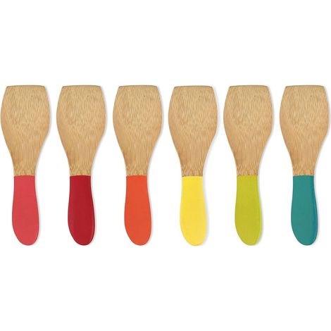 Pebbly NBA021 - Set di 6 spatole per raclette, Multicolore (1/4)