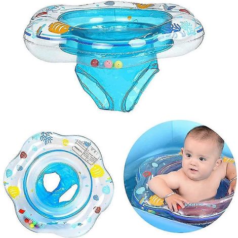 Babyschwimmring, aufblasbarer Babyschwimmring mit Sitz für Babys/Kleinkinder von 6-36 Monaten, 52 cm