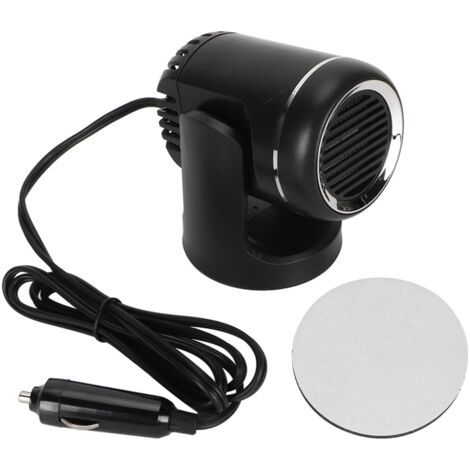 Calefactor para coche 2 en 1 de 12 V y 120 W, con ventilador de calentamiento y enfriamiento rápidos, giratorio y portátil, con enchufe para encendedor de cigarrillos. (1/5)