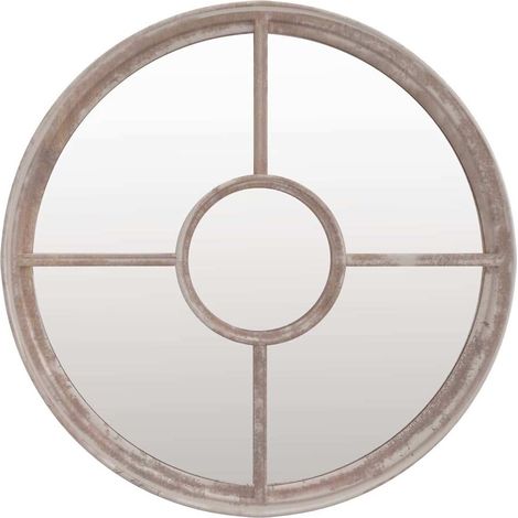 Maison Exclusive - Miroir de jardin Sable 60x4 cm Fer Rond utilisation extérieure (1/5)