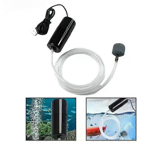 Beliebte kleine Sauerstoffpumpe, geräuscharm, Sauerstoffanreicherer, Fischzucht-Aquariumzubehör, tragbare Mini-USB-Lade-Sauerstoffpumpe für Aquarien (1/4)