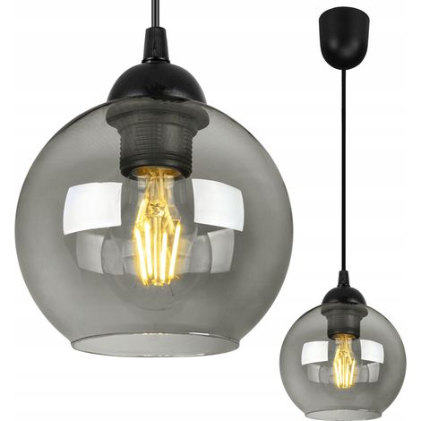 LAMPE SUSPENDU MODERNE ÉLÉGANTE BOULE DE VERRE (1/5)