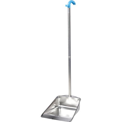 Pelle à ordures en acier inoxydable - Avec long manche - Pelle à poussière traitée - Balai et pelle en métal - Outils de bricolage - Bureau - En plastique (1/5)