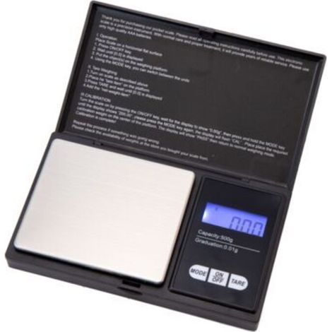 Digital Gram Scale with 500g x 0.01g Platform, Precision Food Scale, Jewelry Scale, with Backlit LCD Display (1/3)