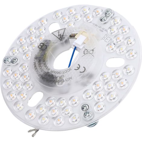 Panneau de remplacement magnétique pour éclairage de ventilateur de plafond 18 W 3CCT (3 températures de couleur) à économie d'énergie, panneau LED rond pour ventilateur de plafond (1/5)