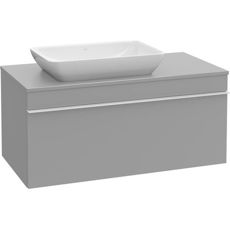 Mobile lavabo, 957 x 436 x 502 mm, modello sospeso, In legno, lavabo a sinistra Olmo Impresso