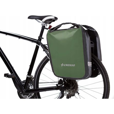 Borse laterali per bicicletta Crosso Dry 60  Sistema Crosso  Colore verde foresta (1/5)