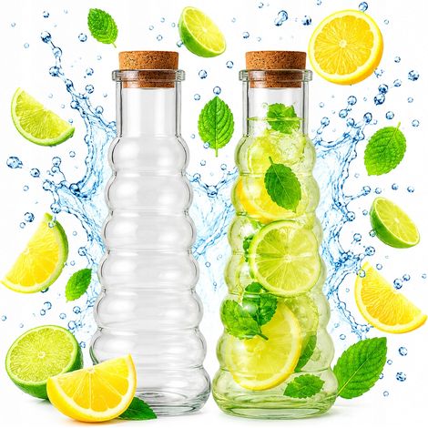 VERONA Bottiglia in vetro 380ml Caraffa per acqua, succhi, alcolici, liquori, olio d'oliva, vino (1/5)