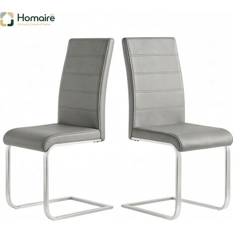 Chaise en métal gris 40 x 51 x 100 cm HOMAIRE (1/5)