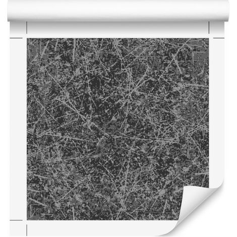 Papier peint effet béton rayé gris pour salon et chambre 50x1000 cm (1/5)