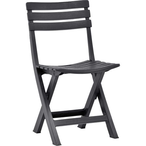 Maison Exclusive - Sedie da Giardino Pieghevoli 2 pz in Plastica Antracite