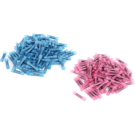 Kit 200 pièces de connecteurs à sertir, manchons thermorétractables étanches, protecteurs de câble double paroi, raccords électriques pour fils. (1/5)