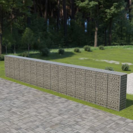 Mur à gabion avec couvercles Acier galvanisé 900 x 50 x 150 cm (1/5)
