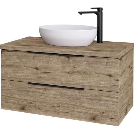 kielle Idolio - Meuble comprenant un plateau pour vasque 100x54x50 cm, avec découpe, hercule 50024103 (1/5)