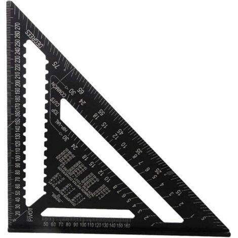 30cm Equerre Menuisier en Alliage D'aluminium, haute précision Regle Triangle Métrique pour Mesure D'angle Charpentiers Ingénieurs (1/4)