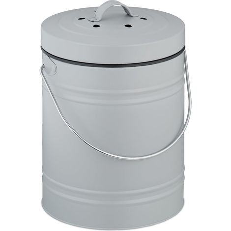 Contenedor de compost con filtro de olores, capacidad de 5 litros