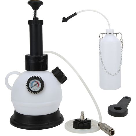 Kit de purge de frein à vide manuel 2L, affichage de pression 30psi avec clé à capuchon de soupape de décharge pour véhicules européens (1/5)