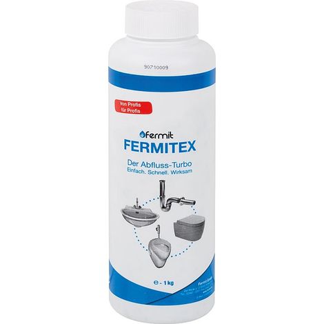Fermit Rohrreiniger Fermitex 1kg Pulver Abflussreiniger Abflussfrei Rohrfrei