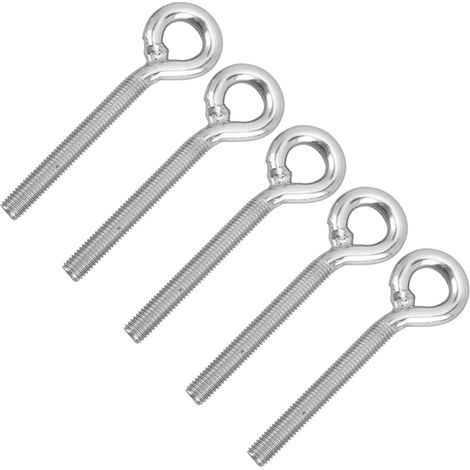 Lot de 5 boulons à œil M10 en acier inoxydable, boulons annulaires soudés à la machine, vis à œillet pour tige filetée (1/5)