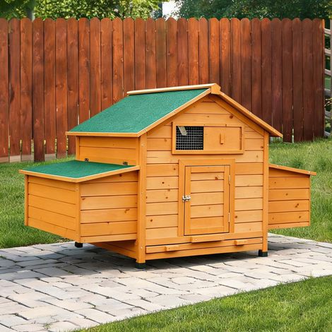 SunJet Poulailler, abri pour poules, en bois 2-4 poules - Réf. 63DH2SZTRMX4 (1/5)