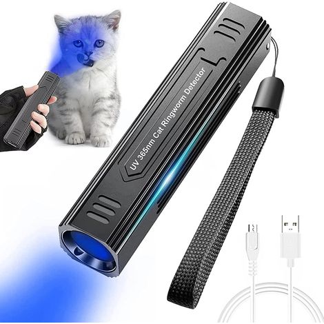 Schwarzlicht-Taschenlampe für Hunde, professioneller Detektor für fluoreszierende Substanzen und Haustierurin. (1/3)