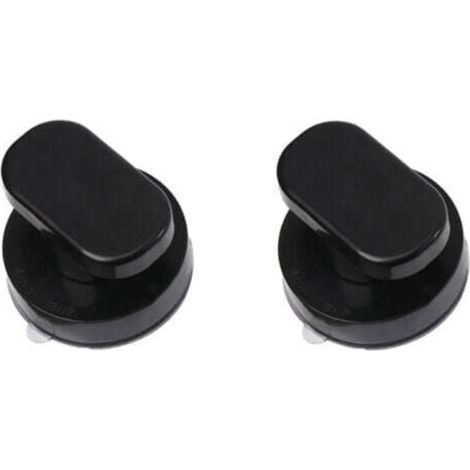 Poignées de porte à ventouse 2 pièces – Fixation forte sans perçage pour baies vitrées, salle de bains et surfaces lisses (1/4)