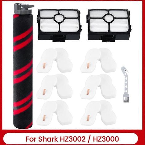 Kit d'accessoires comprenant une brosse rotative et un filtre pour aspirateur balai filaire ultraléger Shark HZ3002 / HZ3000 Stratos. (1/5)