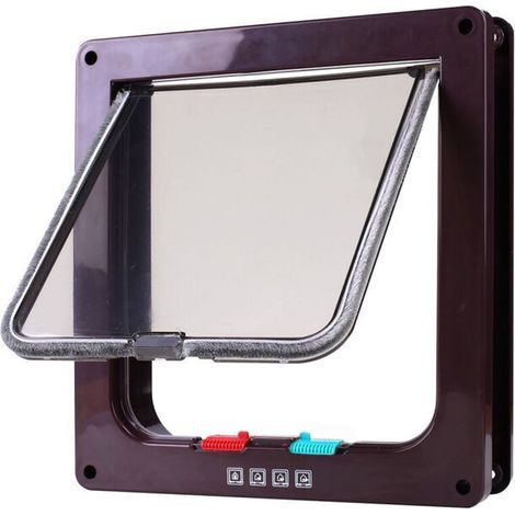 Lit magnétique pour chat noir taille L avec porte battante et 4 voies de verrouillage pour chats, chatons et chiots (1/5)