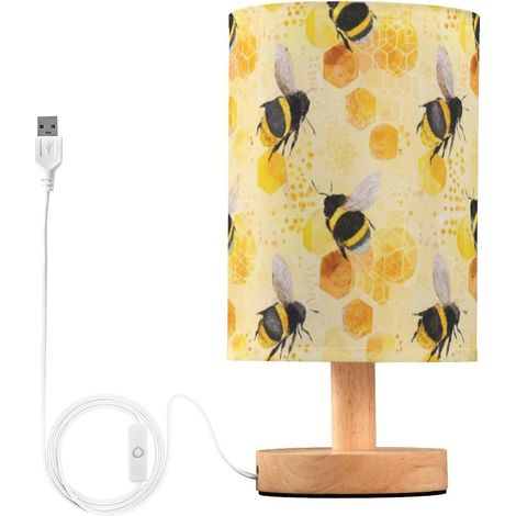 Kcldeci Lampe de chevet aquarelle bourdons pour chambre à (1/5)