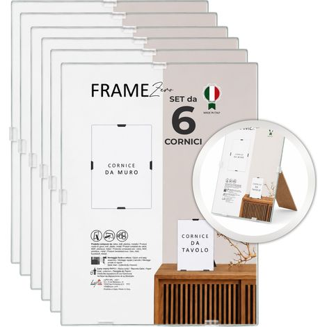 Lupia Cornici a Giorno Vetro Vero Parete Tavolo SET 6PZ 15x20 cm (1/4)