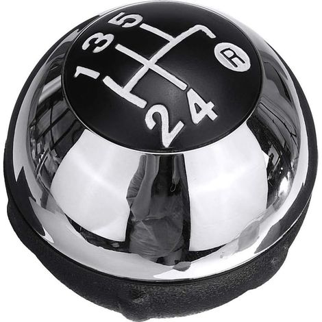 Pommeau de levier de vitesse de voiture, 5 Speed Gear Chrome voiture for Fiat Pommeau de levier 500 2012 2013 2014 2015 2016 2017 2018 Levier Auto Shifter bâton Handball Pour les pièces automobiles (1/5)