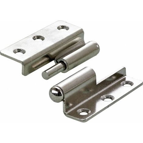 Lot de 2 paumelles acier pour meuble, L.50 x l.40 mm