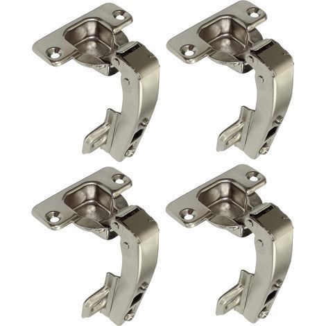 Lot de 4 charnières invisibles 90° clipsables – Pour porte de meuble d'angle – Amortisseur intégré – Ouverture de montage 35mm (1/5)