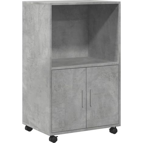 Rolling Cabinet Concrete Grey 55x40x91 cm Engineered Wood vidaXL (1/5)