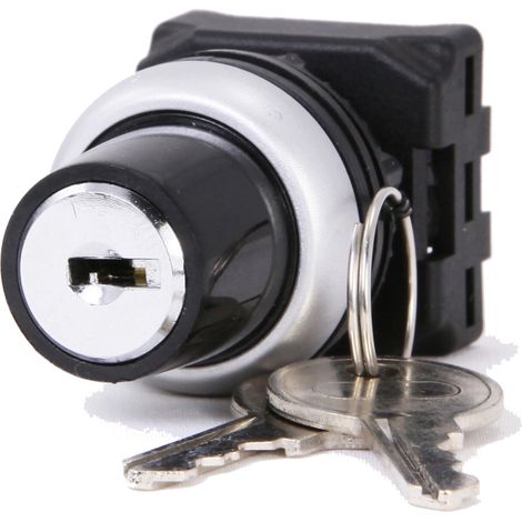 Rs Pro – Tête de commutateur à clé 3 positions – Indice de protection IP65 – Ressort de rappel pour sécurité accrue – Diamètre de découpe 22 mm